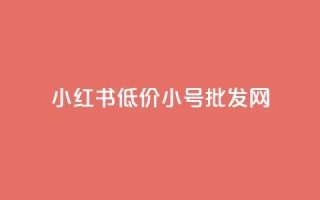 小红书低价小号批发网 - 便宜的小红书号码批发平台!