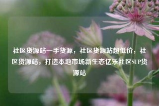 社区货源站一手货源，社区货源站超低价，社区货源站，打造本地市场新生态亿乐社区SUP货源站