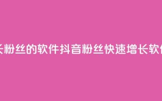 抖音快速增长粉丝的软件 - 抖音粉丝快速增长软件指南。