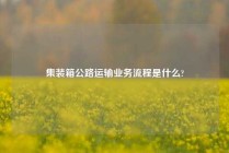 集装箱公路运输业务流程是什么?