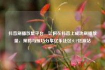 抖音刷播放量平台，如何在抖音上成功刷播放量，策略与技巧分享亿乐社区SUP货源站