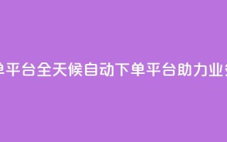 24小时业务自动下单平台 - 全天候自动下单平台助力业务高效运作。