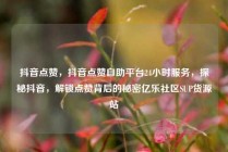 抖音点赞，抖音点赞自助平台24小时服务，探秘抖音，解锁点赞背后的秘密亿乐社区SUP货源站