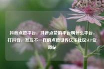 抖音点赞平台，抖音点赞的平台叫什么平台，打抖音，发现不一样的点赞世界亿乐社区SUP货源站