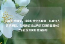 抖音粉丝购买，抖音粉丝业务套餐，抖音红人营销策略，如何通过粉丝购买实现商业增长？亿乐社区低价自营货源站