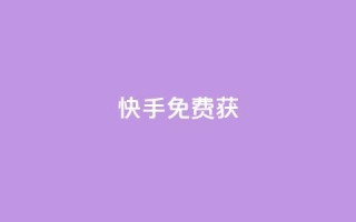 快手免费获10000 - 快手24小时下单平台最低价