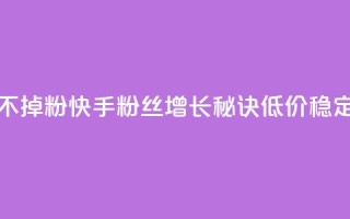 快手粉丝低价不掉粉 - 快手粉丝增长秘诀，低价稳定不流失。