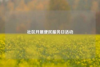 社区开展便民服务日活动