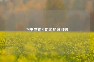 飞书发布AI功能知识问答