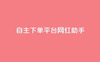 自主下单平台-网红助手,qq24小时自助下单全网最低价 - 点赞助手app下载 - 巨量千川新手投放教程