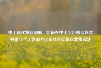 快手购买粉丝网站，如何在快手平台购买粉丝并建立个人影响力亿乐社区低价自营货源站
