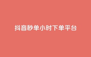 抖音秒单24小时下单平台 - 抖音快速下单服务全天候在线平台。