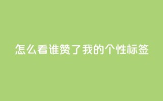 qq怎么看谁赞了我的个性标签,dy点赞秒到账 - QQ空间评论1个下单 - 快手播放量免费1万