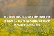 抖音涨流量网站，抖音涨流量网站,抖音涨流量网站有哪些，抖音如何快速提升流量并打造优质内容亿乐社区SUP货源站