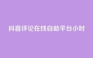 抖音评论在线自助平台24小时,自助下单平台 - 快手粉丝快速涨粉平台 - 发卡网秒到