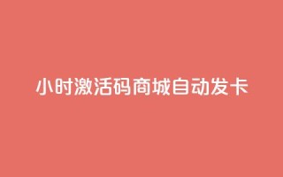 24小时激活码商城自动发卡 - 24小时激活码商城自助取卡!