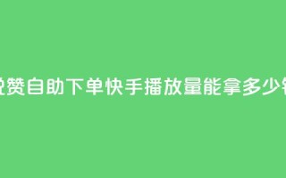 低价说说赞自助下单 - 快手10000播放量能拿多少钱