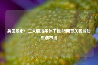 美国股市：三大股指集体下挫 特朗普关税威胁重创市场