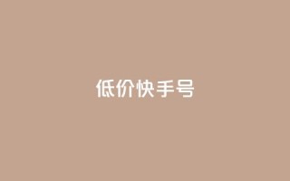 低价快手号 - 实惠速卖手号打造指南！