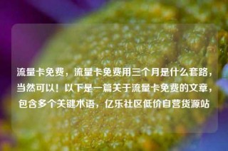 流量卡免费，流量卡免费用三个月是什么套路，当然可以！以下是一篇关于流量卡免费的文章，包含多个关键术语，亿乐社区低价自营货源站