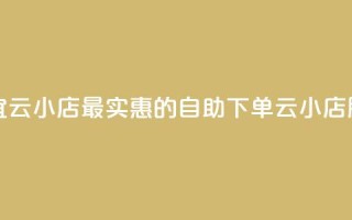 全网自助下单最便宜云小店 - 最实惠的自助下单云小店服务尽在这里。