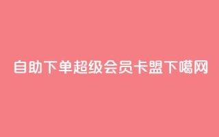 qq自助下单 - 超级会员卡盟