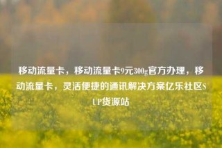 移动流量卡，移动流量卡9元300g官方办理，移动流量卡，灵活便捷的通讯解决方案亿乐社区SUP货源站
