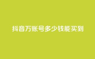抖音100万账号多少钱能买到 - 购买抖音百万账号的真实成本揭秘!