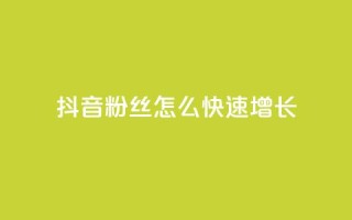 抖音粉丝怎么快速增长 - 抖音快速增加粉丝的有效策略与方法。