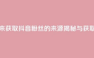 抖音粉丝从哪里来获取 - 抖音粉丝的来源揭秘与获取策略分析。