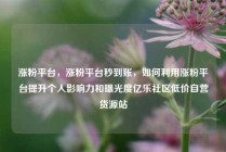 涨粉平台，涨粉平台秒到账，如何利用涨粉平台提升个人影响力和曝光度亿乐社区低价自营货源站