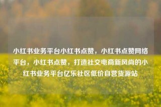 小红书业务平台小红书点赞，小红书点赞网络平台，小红书点赞，打造社交电商新风尚的小红书业务平台亿乐社区低价自营货源站
