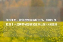 涨粉平台，微信视频号涨粉平台，涨粉平台，打造个人品牌的秘密武器亿乐社区SUP货源站