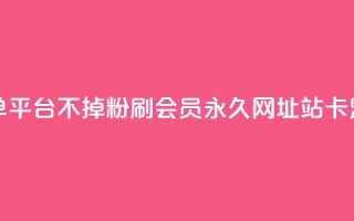 KS业务下单平台不掉粉 - 刷qq会员永久网址站卡盟