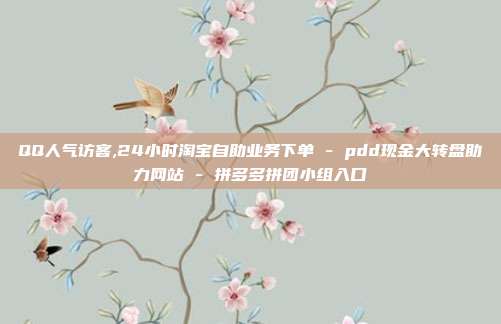 QQ人气访客,24小时淘宝自助业务下单 - pdd现金大转盘助力网站 拼多多拼团小组入口  第1张