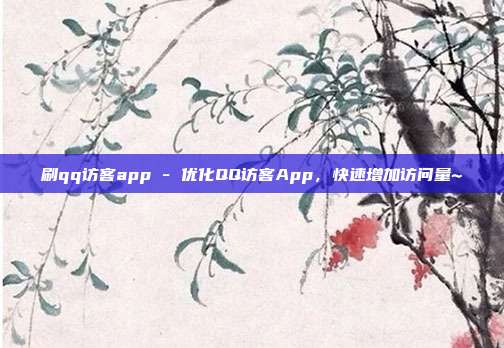 刷qq访客app - 优化QQ访客App，快速增加访问量~  第1张