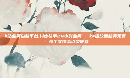 b站业务自助平台,抖音快手24小时业务 - ks播放量业务免费 快手买作品点赞便宜  第1张
