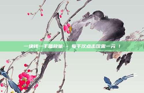 一块钱一千播放量 - 每千次点击仅需一元 !  第1张