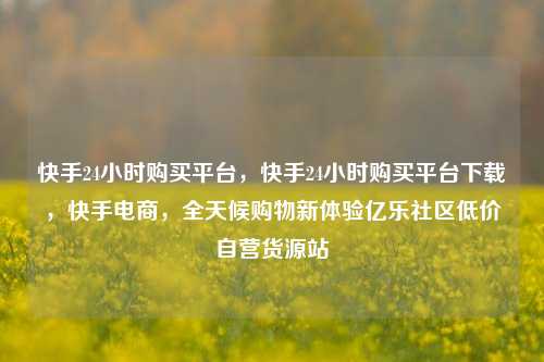 快手24小时购买平台，快手24小时购买平台下载	，快手电商，全天候购物新体验亿乐社区低价自营货源站  第1张