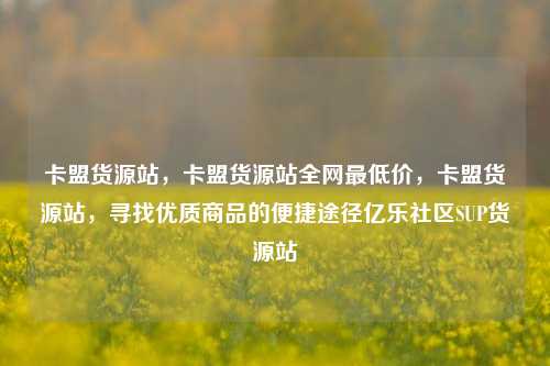 卡盟货源站	，卡盟货源站全网最低价，卡盟货源站，寻找优质商品的便捷途径亿乐社区SUP货源站  第1张