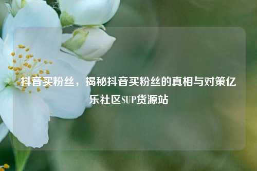 抖音买粉丝	，揭秘抖音买粉丝的真相与对策亿乐社区SUP货源站  第1张