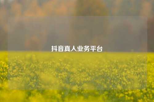 抖音真人业务平台  第1张