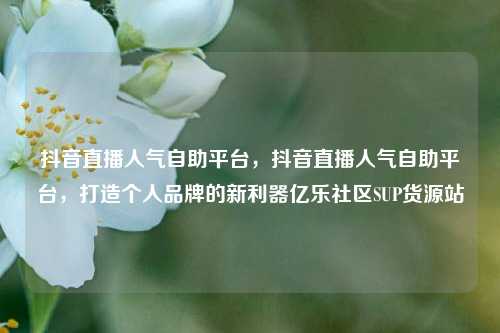 抖音直播人气自助平台，抖音直播人气自助平台，打造个人品牌的新利器亿乐社区SUP货源站  第1张