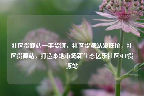 社区货源站一手货源	，社区货源站超低价，社区货源站，打造本地市场新生态亿乐社区SUP货源站  第1张