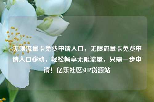 无限流量卡免费申请入口	，无限流量卡免费申请入口移动，轻松畅享无限流量，只需一步申请！亿乐社区SUP货源站  第1张