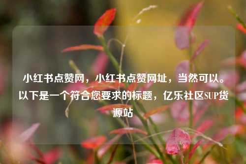小红书点赞网，小红书点赞网址，当然可以	。以下是一个符合您要求的标题	，亿乐社区SUP货源站  第1张