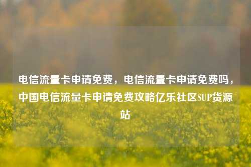 电信流量卡申请免费，电信流量卡申请免费吗	，中国电信流量卡申请免费攻略亿乐社区SUP货源站  第1张