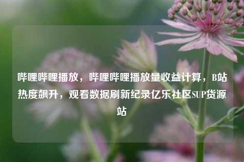 哔哩哔哩播放，哔哩哔哩播放量收益计算	，B站热度飙升，观看数据刷新纪录亿乐社区SUP货源站  第1张