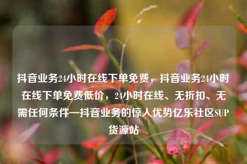 抖音业务24小时在线下单免费，抖音业务24小时在线下单免费低价，24小时在线	、无折扣、无需任何条件—抖音业务的惊人优势亿乐社区SUP货源站  第1张
