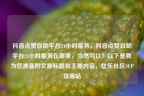 抖音点赞自助平台24小时服务，抖音点赞自助平台24小时服务在哪里，当然可以！以下是我为您准备的文章标题和主要内容	，亿乐社区SUP货源站  第1张